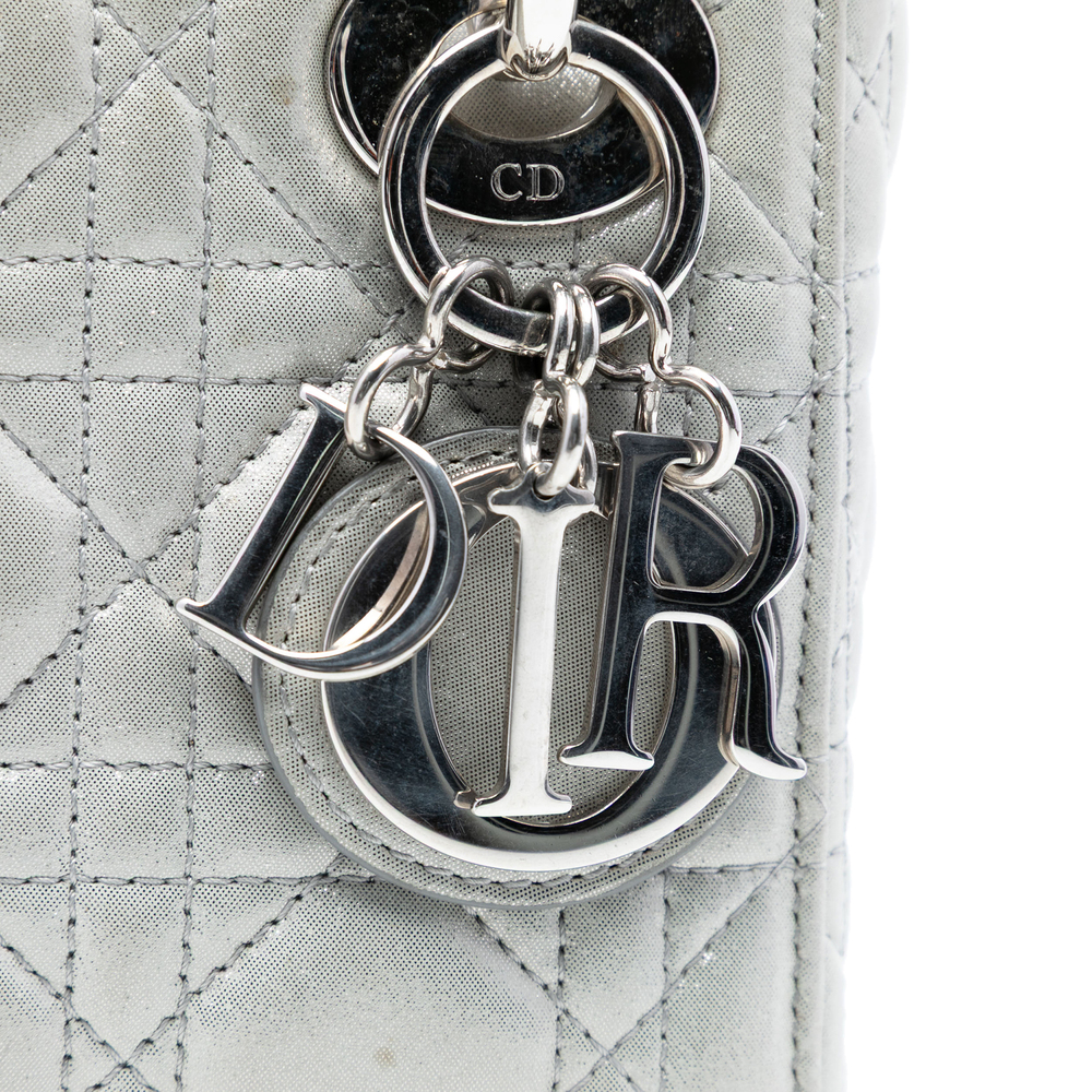 Pre-Loved Dior Mini Iridescent Lambskin Cannage Lady Dior - Picture 6 of 7